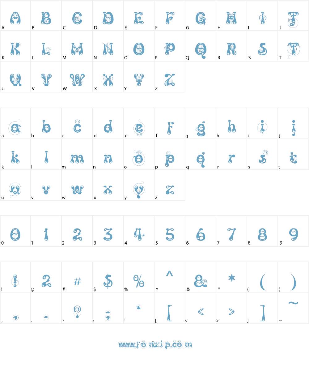 Kingthings Slipperylip Font Character